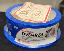 DVD Blank Office Depot Double Layer DVD+R DL Recordable Media 25 Pack New Sealed picture