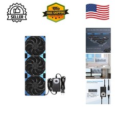 Versatile 360mm Adjustable Computer Fan with Speed Controller - 3 Quiet Fans picture