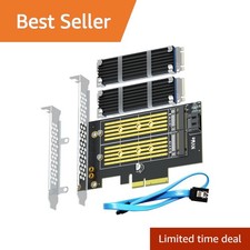 GLOTRENDS PA12-HS M.2 PCIe 4.0 X4 Adapter NVMe SATA SSD Heatsink picture