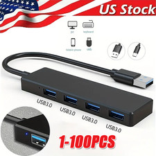 4 Port USB 3.0 Hub Splitter Multi Adapter 5Gbps High Speed PC Desktop Laptop LOT picture