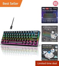 RK61 Wired 60% Mechanical Gaming Keyboard with RGB and Hot-Swappable Blue Switch picture