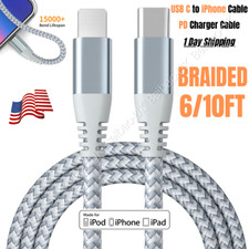 6/10Ft 20W PD Fast Charging Cable USB C Charger Cord For iPhone 14 13 12 11 Pro picture