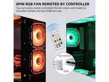 120mm RGB Case Fans 12V Infinity Mirror Fan Quiet Gaming PC Computer PANO-MOUNTS picture