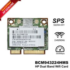 Lot x 5 HP BCM943224HMS Dual Band Wireless Half Mini PCI-e Wifi Card 582236-002 picture