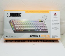 Glorious GMMK 3 PRO HE Wireless 75% Silver Hall Effect  Keyboard, READ DETAILS. picture