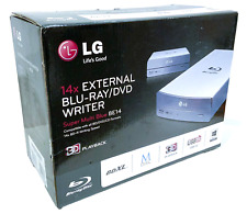 LG 14x External BLU-RAY dvd WRITER brand new OPEN BOX Unused BE14NU40 Untested picture