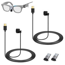 weishan 2-Pack USB C Charging Cable for Ray-Ban Meta Wayfarer 4 feet, Black  picture