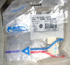 AMP NETCONNECT TOOLLESS ALMOND CAT 5E RJ45 JACK ** picture