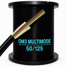 12 Fiber Indoor/Outdoor Multimode OM3 Corning Glass Fiber Optic Cable Plenum Lot picture