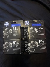 4 Pack Bundle Genuine HP 61XL Black Ink Cartridges OEM New Sealed - Apr 2028 picture