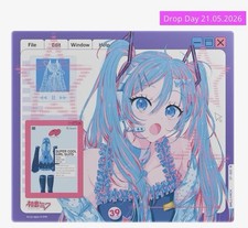 Wallhack SP-005 Miku OS Glass Mousepad & Pro Sleeve (L-XL) Sealed Brand New picture