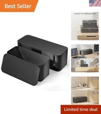 2 Pack Cable Management Box, Pet Friendly Cable Box Organizer for Home & Offi... picture