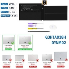 Battery G3HTA038H For Microsoft Surface Pro 5 6 Model 1796 1807 1809 DYNM02 45WH picture