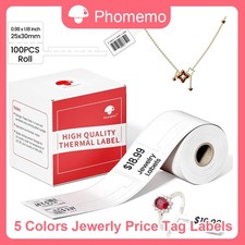 Phomemo 50mm Jewelry Tag Price Label Tapes Sticker Roll Self-Adhesive Paper lot picture