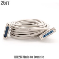 25FT DB25 DB 25 IEEE1284 25-Pin Male to Female M/F Parallel Cable Extension Cord picture