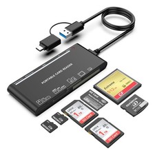 USB C USB3.0 Multi Card Reader for SD, CF, Micro SD, XD, MS Cards - 7 in 1 Adapt picture
