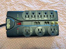 Tripp Lite TLP810NET Surge Protector 8 Outlet Power Strip Ethernet Coax 330V picture