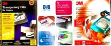 Lot of 3 Transparency Film HP C2934A Color LaserJet & 3M PP2500 250 Sheets New picture