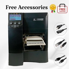 BUNDLE Zebra ZM400 ZM400-3001-0100T Thermal Transfer Label Printer USB LAN picture