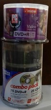 NEW OFFICE DEPOT COMBO PACK 25-CD-R/75 DVD+R DISCS FOR RECORDING DATA and VIDEO picture
