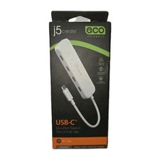 j5create USB-C to 4-Port Type-C Gen 2 Hub for Windows/MacOS/Chrome OS - White  picture