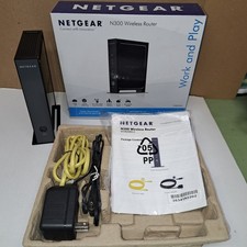Wireless Router Netgear N300 WNR2000V3: 300 Mbps 4-Port 10/100 New in Box picture