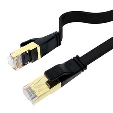 Cat8 High Speed Ethernet Cable, Flat LAN Patch Cable, 2000MHz 40Gbps, S/FTP S... picture