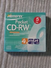 NISP Memorex 3202 3432 Pocket CD-RW 5 PK Rewritable CD Media 210MB 4x 24 Min picture
