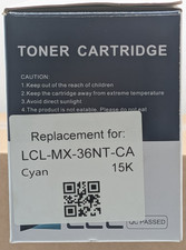 LCL MX-36NT-CA Cyan Toner Cartridge Compatible Sharp MX-2610N MX-3110N 15K picture