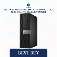 Dell Windows 11 Desktop PC up to i7 8th Gen, 32GB RAM, 4TB SSD, Built-In WiFi picture