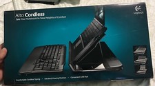 Genuine Logitech Alto Cordless Notebook Stand Wireless Keyboard NEW Plz Read picture