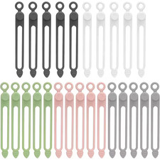 25 Pcs Silicone Cable Ties Reusable Wire Organizer for Earphone Phone Charger Ho picture