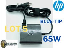 LOT 5 OEM 65W HP AC Adapter Charger blue tip 19.5V 3.33A Pavilion 4.5*3.0mm picture