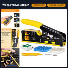 All-in-One Ethernet Crimp Tool Kit, Pass Through RJ45 Crimper, Network Cable Too picture