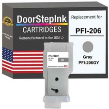 DoorStepInk Compatible Ink Cartridges For Canon PFI-206 Gray 300ml-USA picture