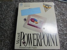 VINTAGE Microsoft Powerpoint 3.0 Software 1992 SEALED for Windows 3.1 picture
