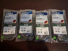 Startech.com 6ft USB+VGA 2 In 1 KVM Switch Cable SVUSB2N1_6 *Lot Of 4* picture