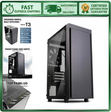 Compact MATX Micro-ATX Desktop PC Case - Mini Tower, Easy Build, Ventilated Desi picture