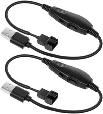 2-Pack USB 5V to 12V 4 Pin Fan Speed Adapter USB to Fan Adapter picture