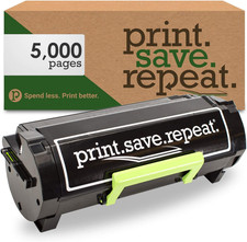 1-Pack Black Toner Cartridge Print Save Repeat 66S1000 Lexmark Printer Compatibl picture
