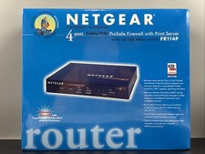 NETGEAR 4-Port Cable/DSL Prosafe Firewall Router w/Print Server FR114P Brand New picture