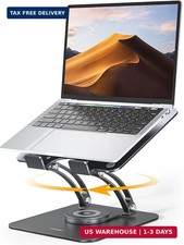 Nulaxy 360° Rotating Ergonomic Laptop Stand for Desk, Dual Foldable Design picture