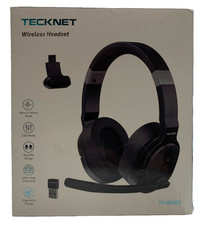 Tecknet Wireless Headset Mano & Stereo Mode Dual Mic Ergonomic Design Headphone picture