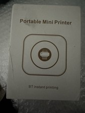 Portable Mini Mobile Printer Bluetooth Inkless Thermal Black & White picture