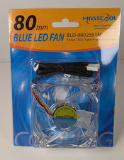 Masscool 80mm Blue LED PC Cooling Fan BLD-08025S1M New Sealed 3-Pin 4-Pin picture