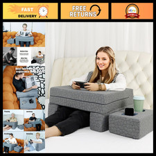 Extra Large Memory Foam Lap Desk Pillow with Arm Rests & Cup Holder - Ergonomic picture