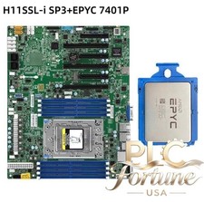 Used Supermicro H11SSL-i Motherboard With AMD EPYC 7401P 24C SP3 CPU Processor picture