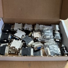 Lot Of 34 DVI-I Male To VGA Female Analog Connector adapter Dual. Mixed Colors picture