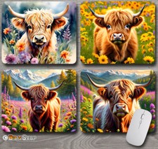 Cute Baby Highland Cow YOU CHOOSE - Mouse Pad / PC Mousepad - Scotland Nice GIFT picture