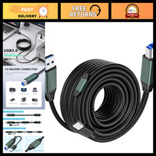 USB 3.0 Printer Cable A Male to B Male 50ft Compatible with Printers, Scanners, picture